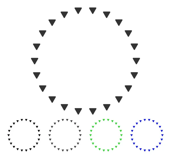 Icône plate de cercle pointillé — Image vectorielle