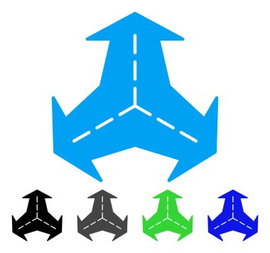 Kavşak yön düz simgesi