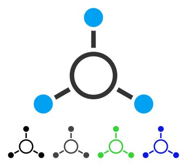 Radyal yapısı düz simgesi