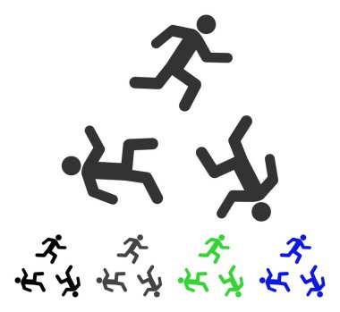 Çalışan erkekler düz simgesi