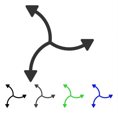 Oklar düz simgesi girdap