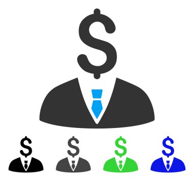 İşadamı Düz Simge