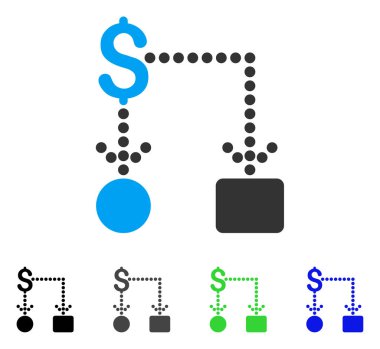 Nakit akışı düz simgesi