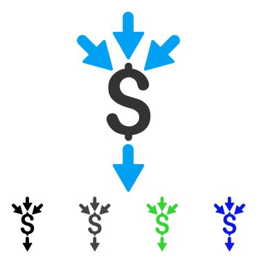 Ödemeler düz simgesi birleştirmek