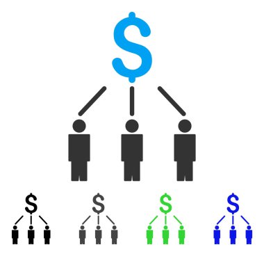 Toplu Finansman Düz Simgesi