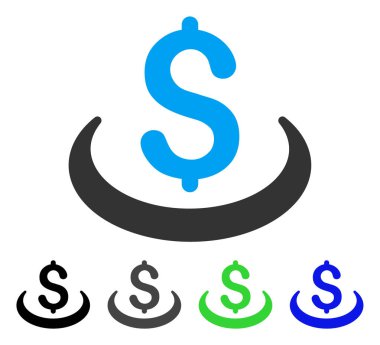 Mevduat yerleşim düz simgesi