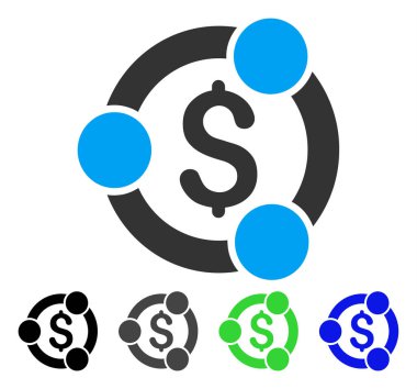 Mali işbirliği düz simgesi