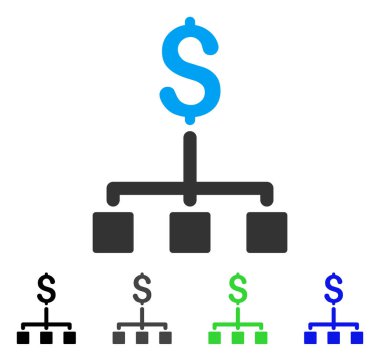 Finansal hiyerarşi düz simgesi