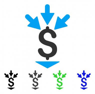 Ödeme düz simgesi entegre