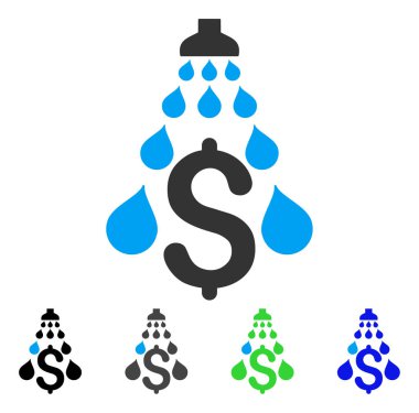 Para aklama düz simgesi