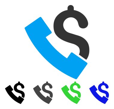 Ankesörlü telefon düz simgesi