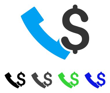 Ankesörlü telefon düz simgesi