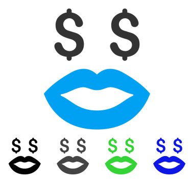 Fuhuş gülen düz simgesi