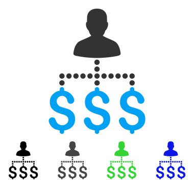 Kullanıcı ödeme düz simgesi