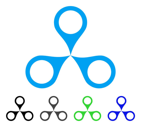 Маркеры плоской иконы
