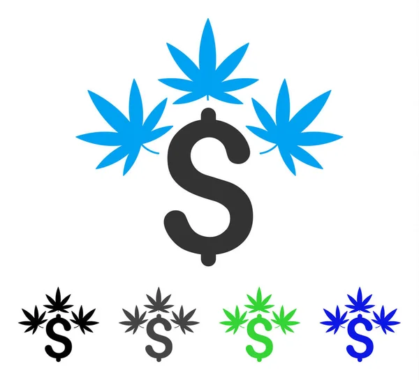 Cannabis Business Flat pictogram — Stockvector