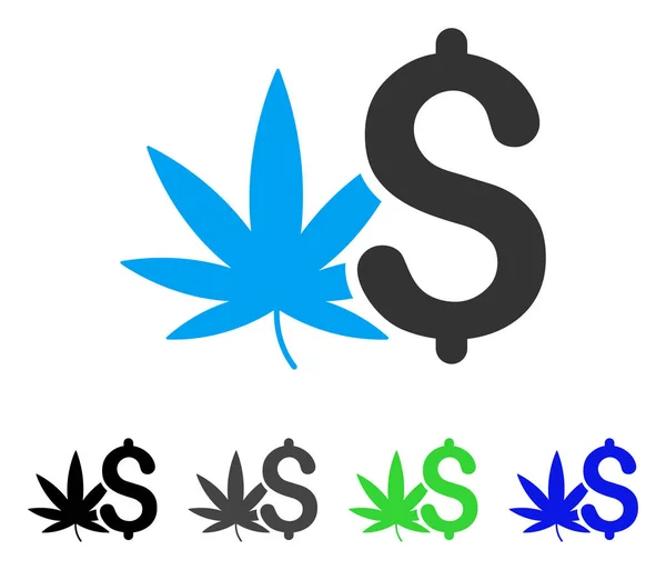 Cannabis Business Flat pictogram — Stockvector