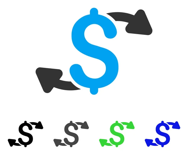 Cash Outs Ícone plano — Vetor de Stock