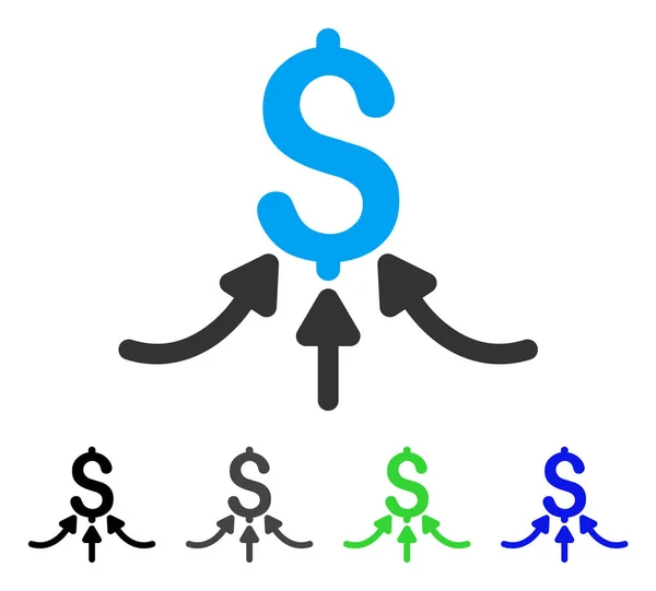 Financiële Accumulator platte pictogram — Stockvector