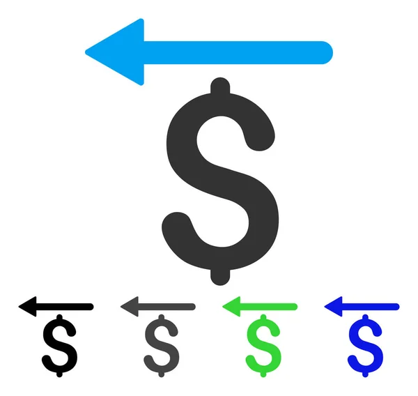 Moneyback plochou ikona — Stockový vektor