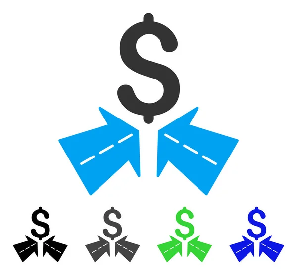 Succes wegen platte pictogram — Stockvector