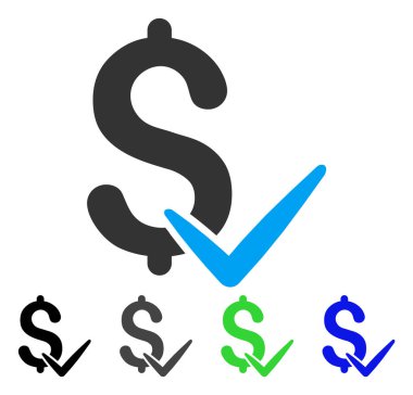 Para düz simgesi kabul