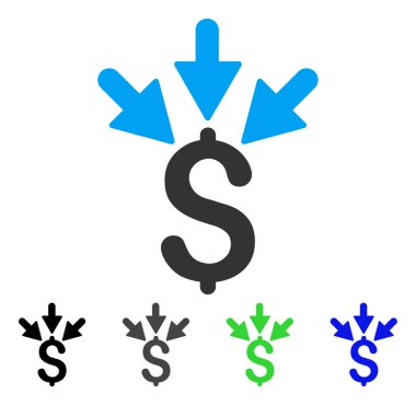 Toplu ödeme düz simgesi