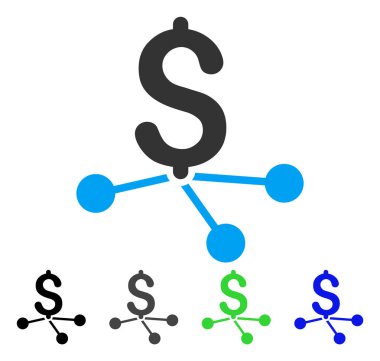 Banka şubeleri düz simgesi