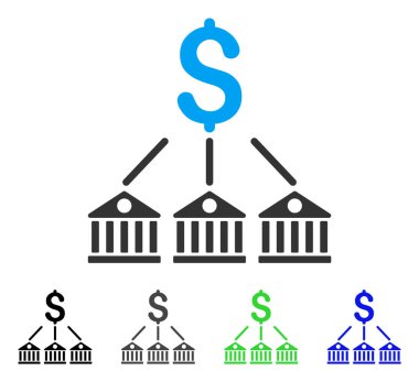 Banka masrafları düz simgesi