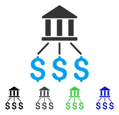 Banka ödemeleri düz simgesi