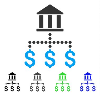 Banka ödemeleri düz simgesi