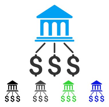 Banka düzeni düz simgesi