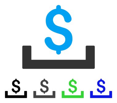 Mevduat yerleşim düz simgesi