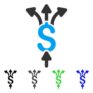 Ödemeler düz simgesi bölmek