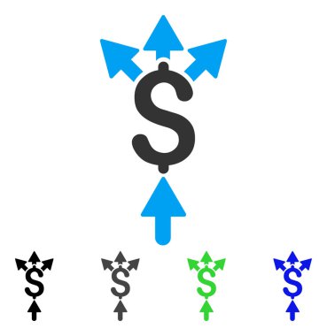 Ödeme düz simgesi bölmek