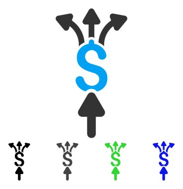 Ödemeler düz simgesi bölmek