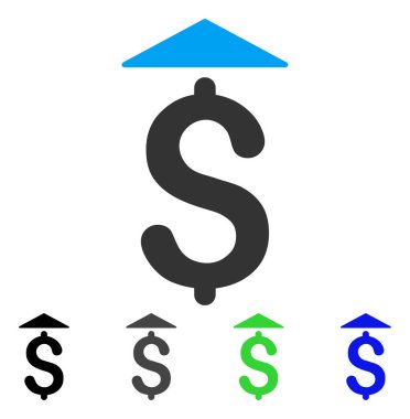 USD, yukarı düz simgesi