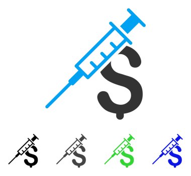 Uyuşturucu iş düz simgesi