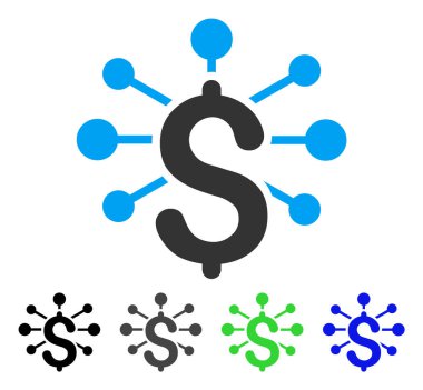 Mali ilişkiler düz simgesi