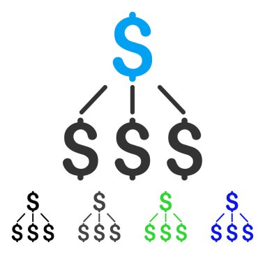 Mali yapısı düz simgesi