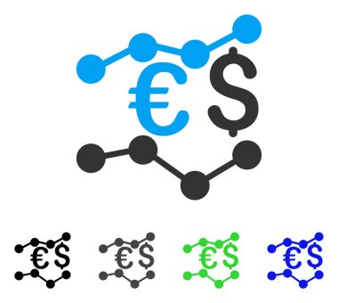Finansal eğilimleri düz simgesi