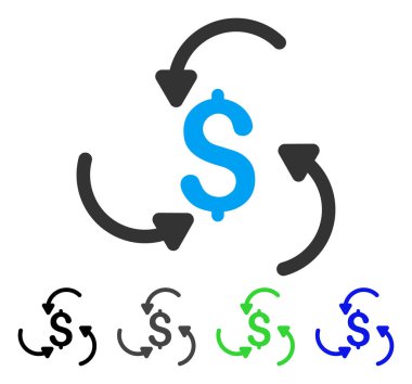 Para girdap düz simgesi