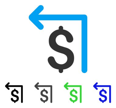 Moneyback düz simgesi