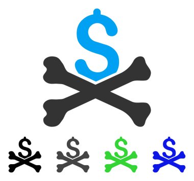 Ölümlü borç düz simgesi