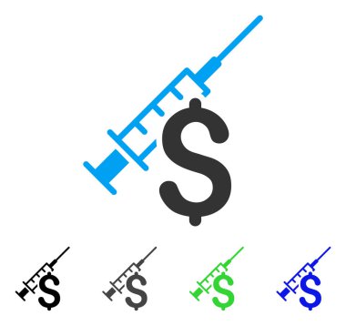 Narkotik iş düz simgesi