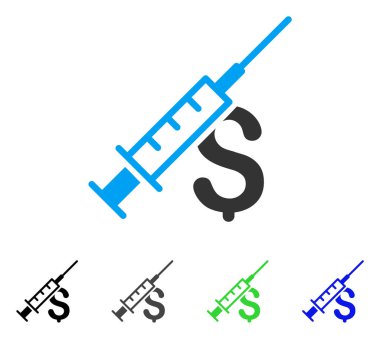 Narkotik iş düz simgesi