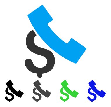 Ankesörlü telefon arama düz simgesi