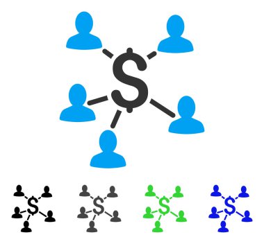 Ödeme istemcilerinin düz simgesi