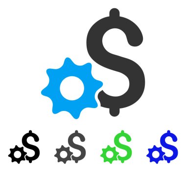 Ödeme seçenekleri düz simgesi