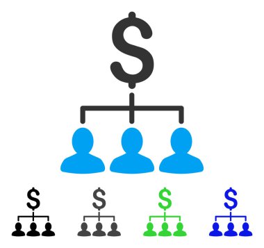 Ödeme ilişkiler düz simgesi